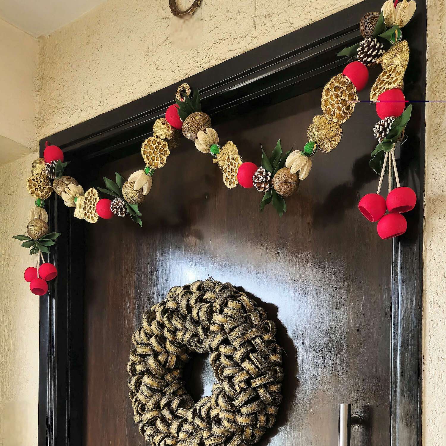 Flower toran for mandir entrance decoration