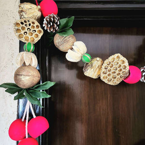 Handcrafted lotus pod toran festive décor
