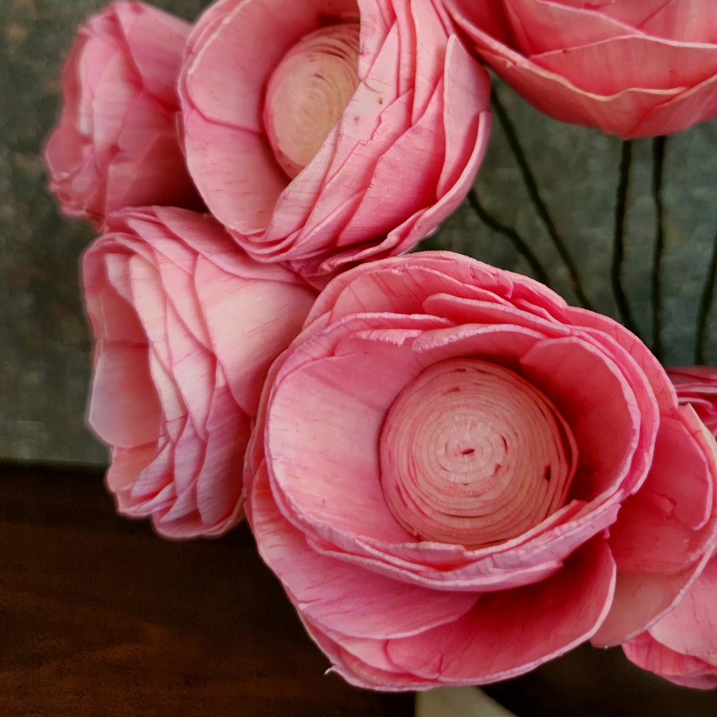 Rose Pink Sola Wood Roses