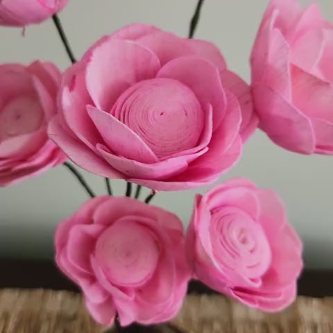 Rose Pink Sola Wood Roses