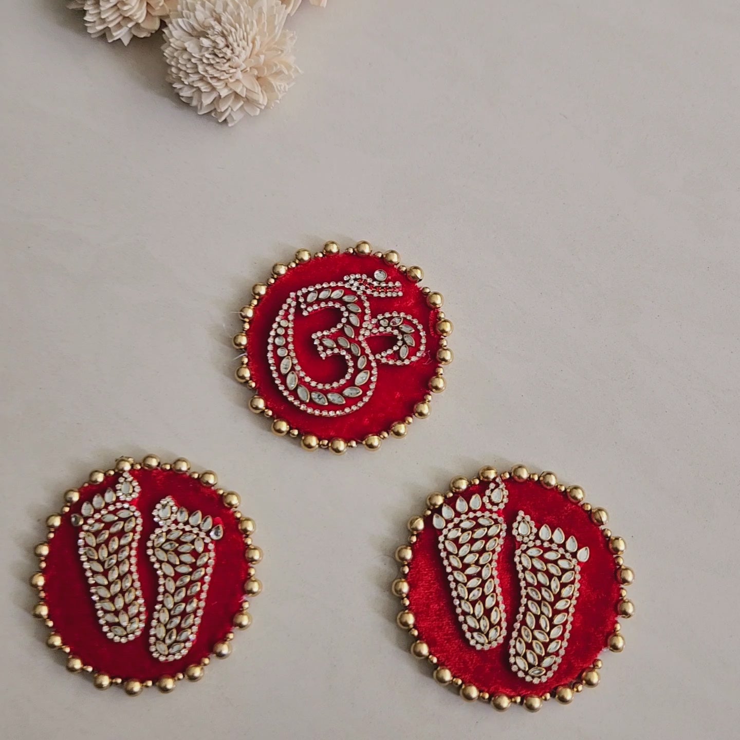 Laxmi Pag & Om sticker - Set of 3