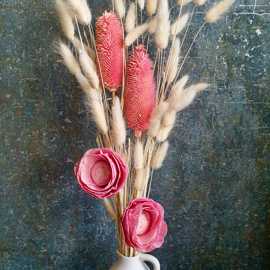 Creme' Bunny Tail Arrangement