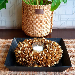 Dazzling Gold Candle Holder