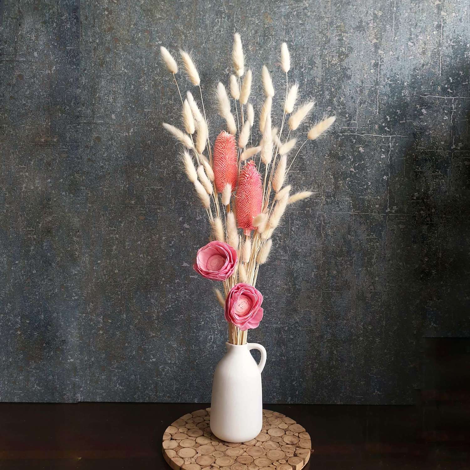 Creme' Bunny Tail Arrangement