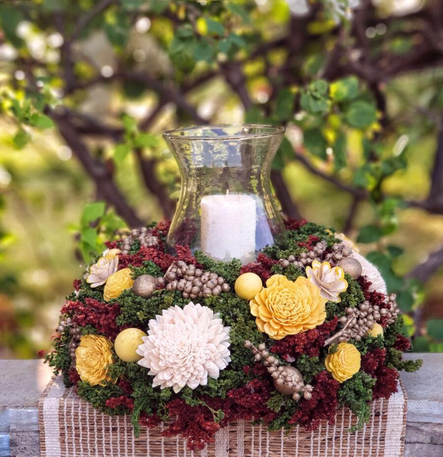 Sun Kissed Yellow Centrepiece