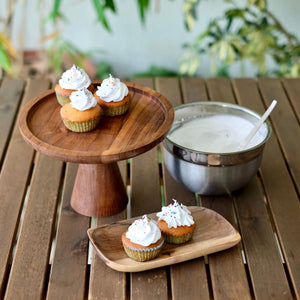 Flair Wood Appetizer & Dessert Plate: Set of 2