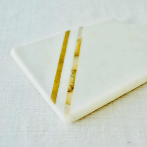 Brass & Pearl Inlay Serving Board - Small