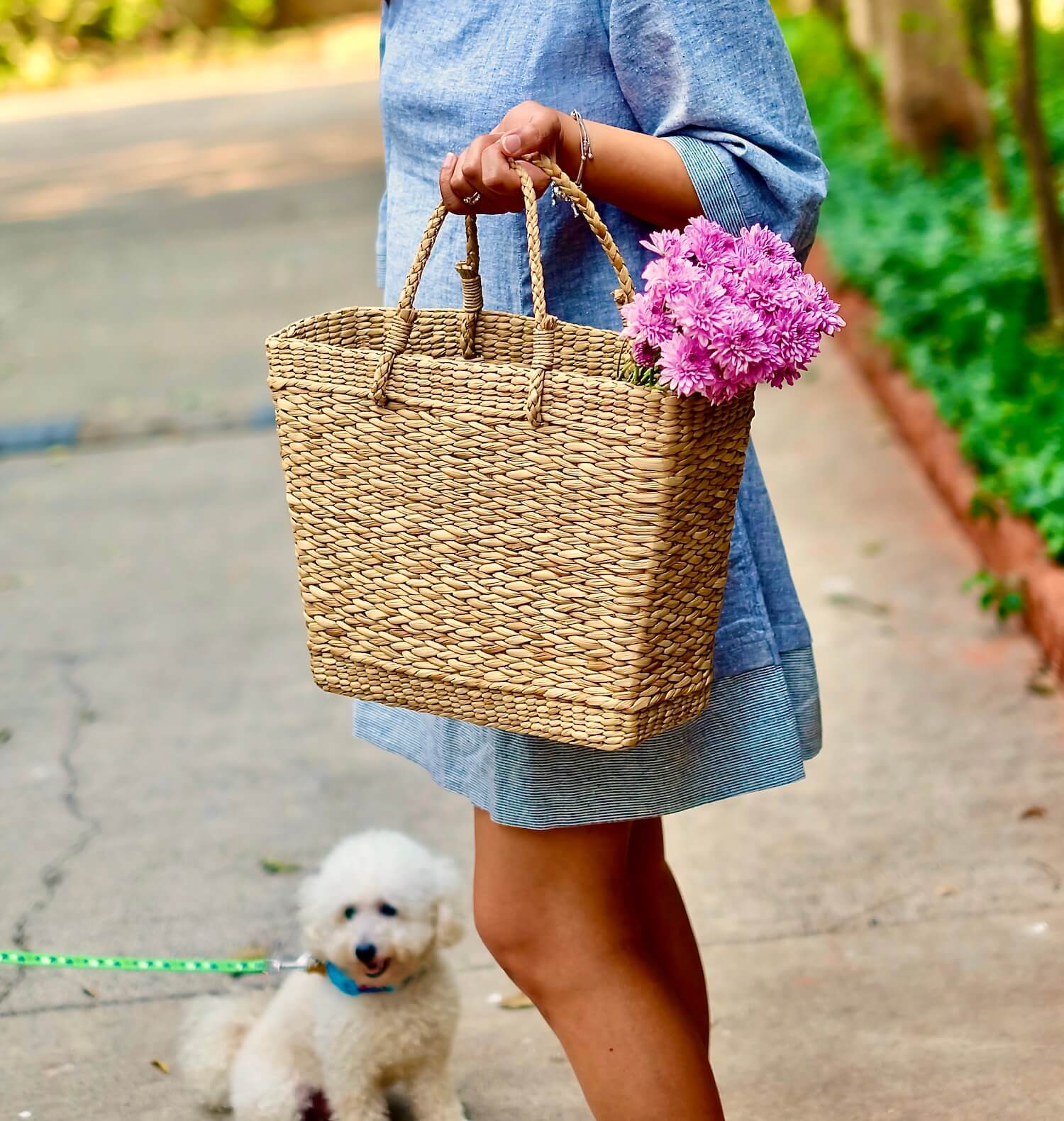 Kauna Shopper Bag (Natural with Black Tassels)