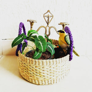 Round Basket M - Purple