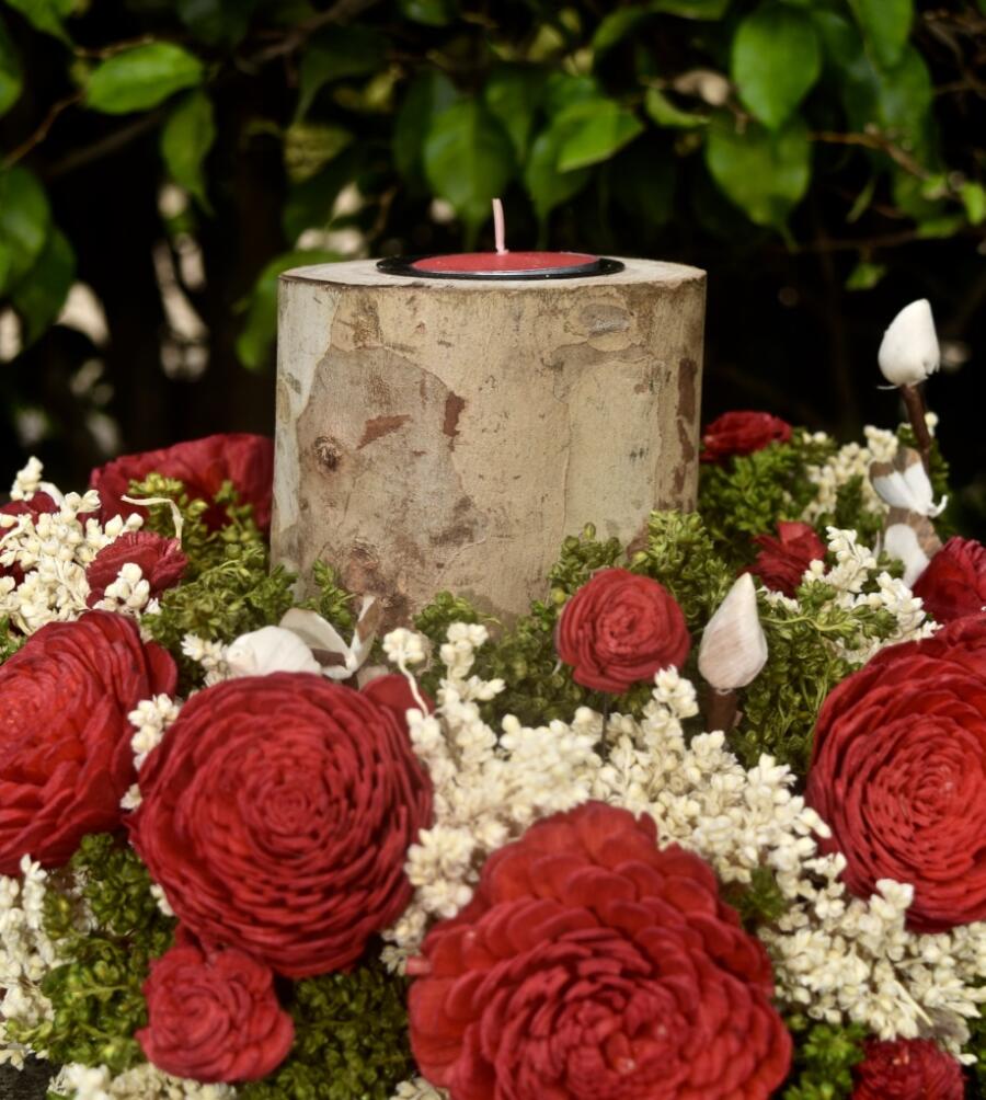 Gorgeous in Red Candle Holder