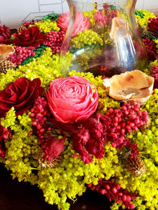 Burgundy Stunner' Lantern Centrepiece