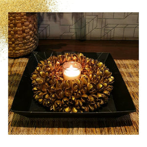Antique Gold Candle Holder