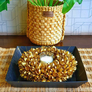 Antique Gold Candle Holder