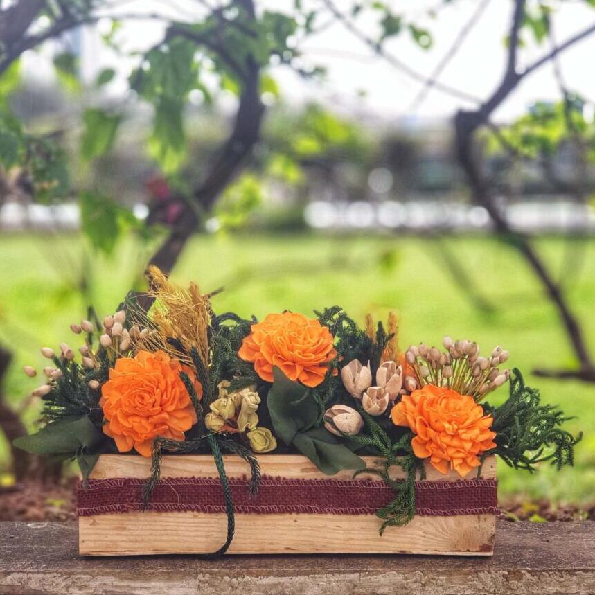 Vibrant Orange Flower Arrangement