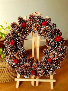 Frosted Pine cone wreath